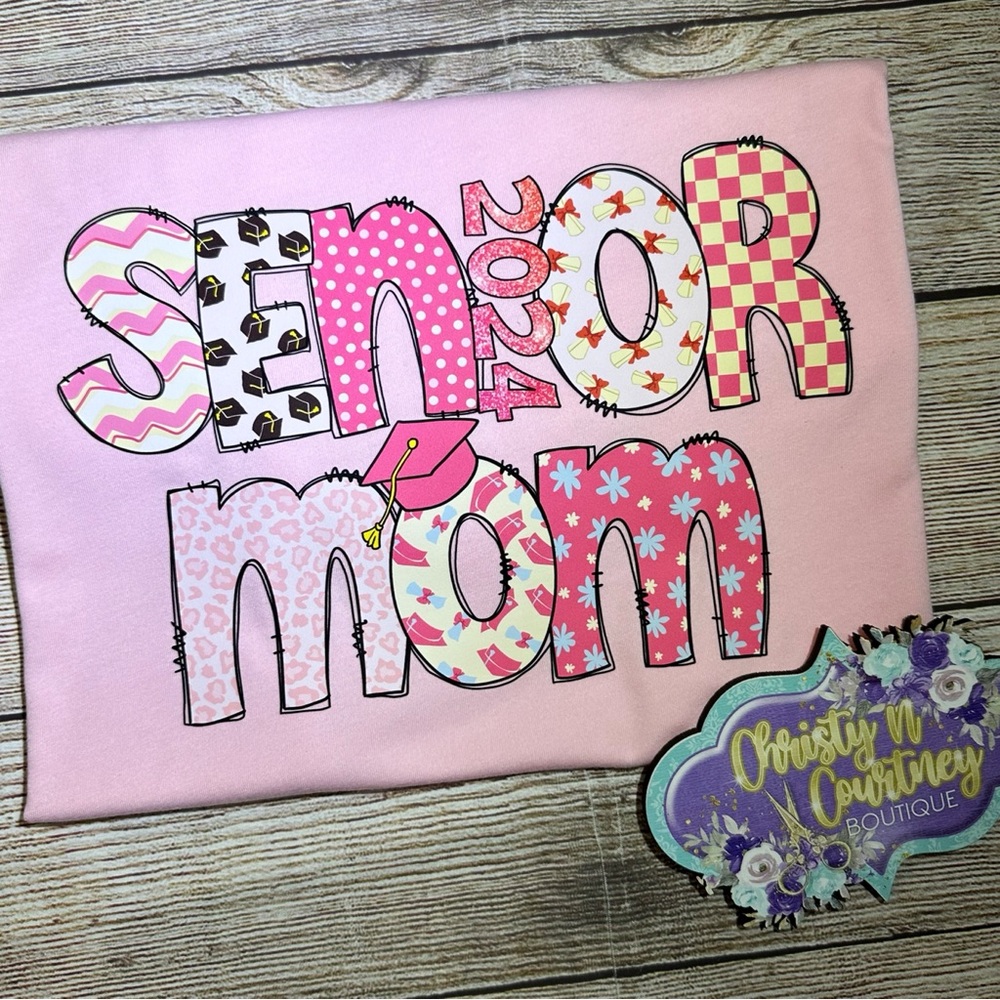 Senior Mom 2024 Bella Canvas Short Sleeve Large Shirt